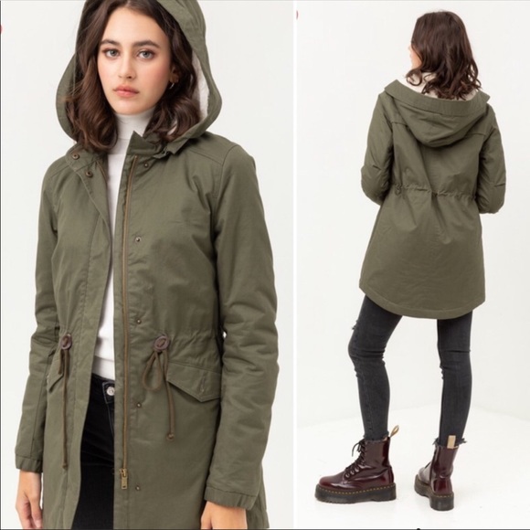 Sold Green Utility Parka Jacket - Picture 2 of 6